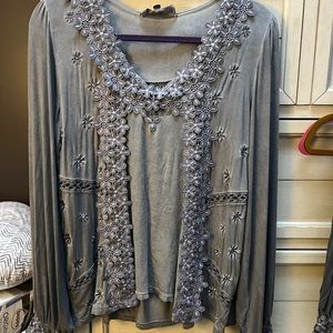 Floral embroidered blouse by POL Size M